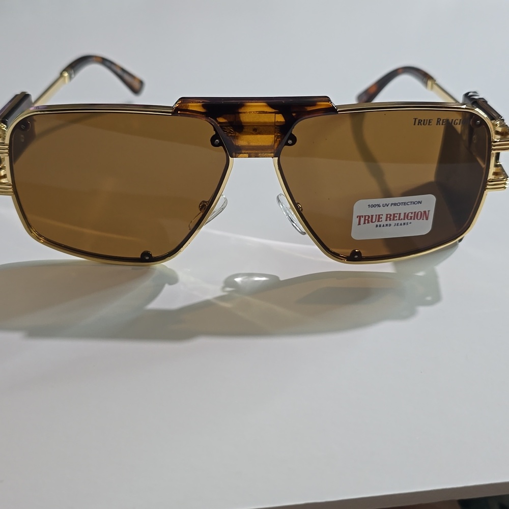 NWT True Religion Tortoise Metal Frame Womens Sunglassed